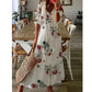 Women's Casual V-Neck Floral Maxi Dress