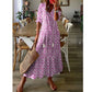 Women's Casual V-Neck Floral Maxi Dress