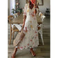 Women's Casual V-Neck Floral Maxi Dress