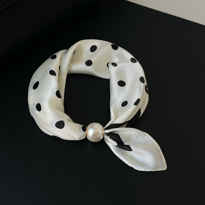 No-Tie Magnetic Pearl Clasp Soft Scarf