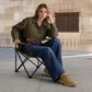 High-Waist Wide-Leg Jeans with Button Detail