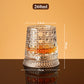🥃🔥 50% OFF! 360° Rotating Whiskey Glass Tumbler – Smooth Swivel Base, Crystal Clear Glass, Heavy Bottom for Balanced Sipping ✨