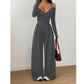 👗✨Women's Elegant Halter Neck Deep V Jumpsuit✨
