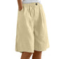 Women's Casual Cotton Linen Shorts with Pockets
