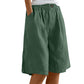 Women's Casual Cotton Linen Shorts with Pockets