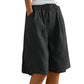 Women's Casual Cotton Linen Shorts with Pockets