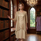 Women's Knee-Length Formal Dress and Cardigan Set