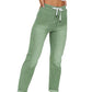 Women's Casual Drawstring Denim Jogger Pants