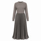 🌸LAST DAY SALE: ONLY ￡22.99!!✨ Effortless Elegance | Women's Pleated Round-Neck Maxi Dress 🌟