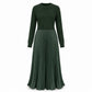 🌸LAST DAY SALE: ONLY ￡22.99!!✨ Effortless Elegance | Women's Pleated Round-Neck Maxi Dress 🌟