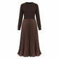 🌸LAST DAY SALE: ONLY ￡22.99!!✨ Effortless Elegance | Women's Pleated Round-Neck Maxi Dress 🌟