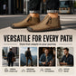 Men's Casual Stitched Boots with Zipper