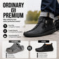 Men's Casual Stitched Boots with Zipper