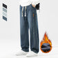 Warm Thickened Casual Vintage Straight Jeans