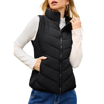 💫Hot Sale-50% OFF💖Women's Quilted Stand Collar Puffer Vest