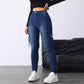Women's High-Waist Stretch Cargo Jeans