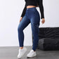 Women's High-Waist Stretch Cargo Jeans