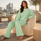 Women's Striped Pullover & Wide-Leg Pants 2-Piece Set