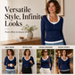 Women's Color Blocking Mock 2-Piece Top