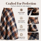 Women's Elegant High-Waisted Plaid Long Skirt