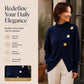 Women's Asymmetric Hem Mock Neck Knit Sweater