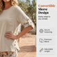 Women's Cotton Linen Half Sleeve Top ＆ Pants Set