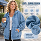 Women's Loose-Fit Hooded Denim Jacket