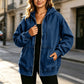 Women's Loose-Fit Hooded Denim Jacket