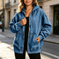 Women's Loose-Fit Hooded Denim Jacket