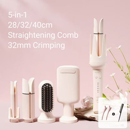 5-in-1 Hair Straightening Comb & Hair Curler