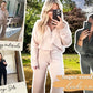 💝Black Friday Sale 50% OFF!!⚡🔥🎀Women's Oversized Half Zip Wide Leg 2 Piece Outfits Lounge Set