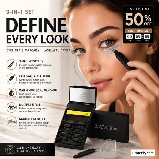 🥳2026 HOT SALE🥳💋50K+ SOLD!🔥 50% OFF!3-in-1 Kit: Eyeliner and Lower Lash Stamp