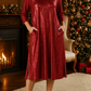 Danceable – Sequin V-Neck Pocketed Party Dress