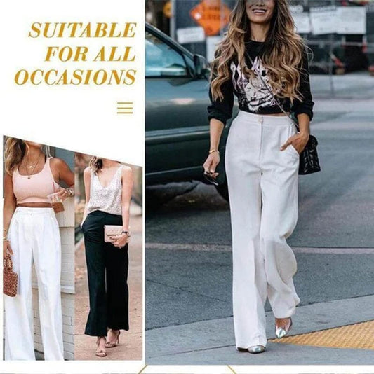 🔥 Effortless Tailored Wide Leg Pants