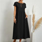 🔥Last Day Sale 49%🔥Spring Fashion Solid Color Cotton Linen Pocket Dress