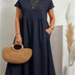 🔥Last Day Sale 49%🔥Spring Fashion Solid Color Cotton Linen Pocket Dress